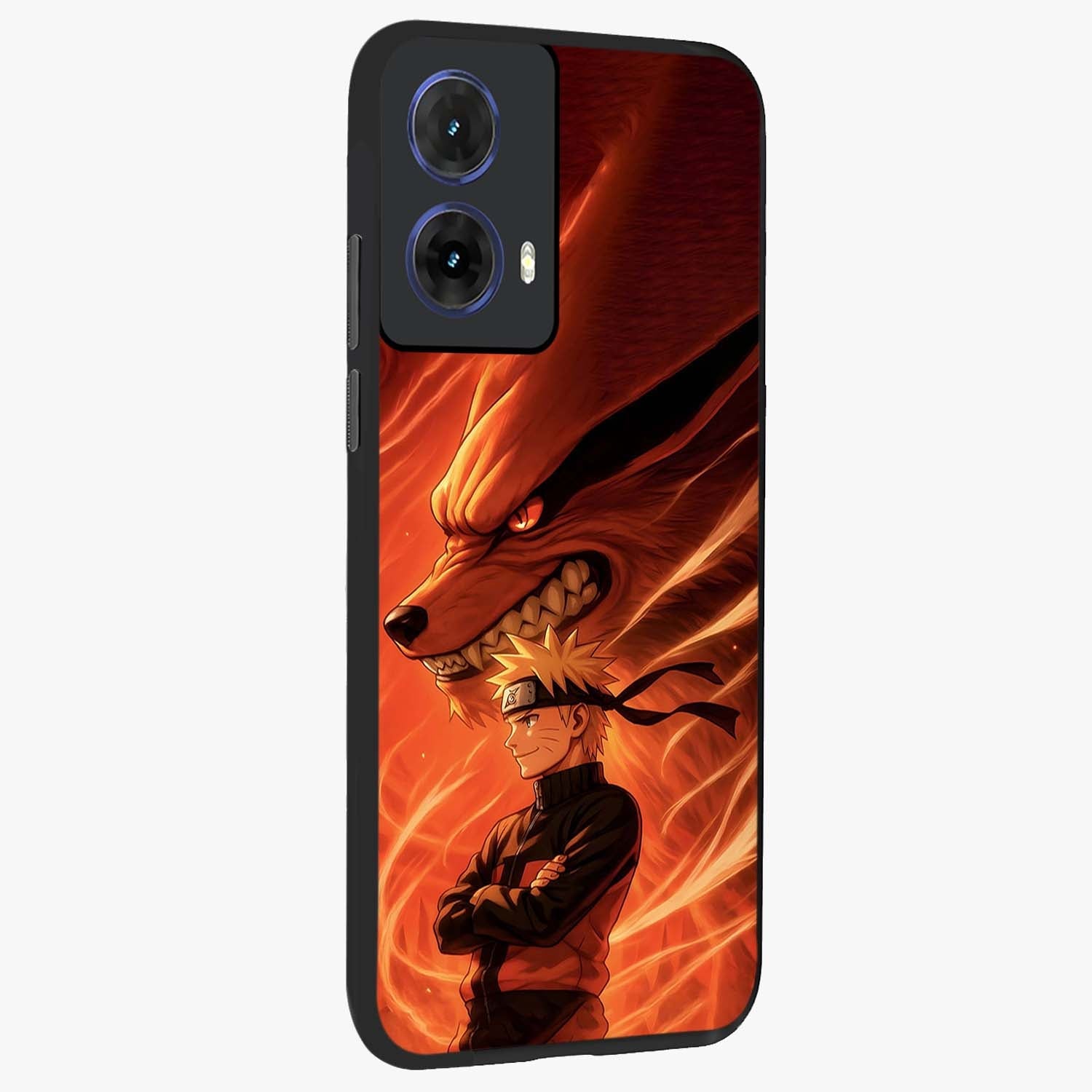 Nine Tails Legacy Glass Case upright view showcasing dramatic nine-tails artwork with intense anime themed design.