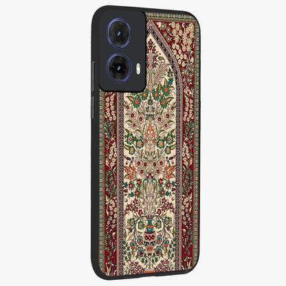 Persian Inspired Glass Case upright view showcasing decorative Persian artwork with rich heritage theme.