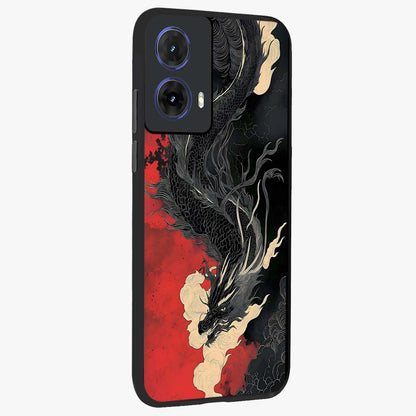 Shadow Dragon Fury Glass Case upright view showcasing intense dragon artwork with dramatic shadow theme.