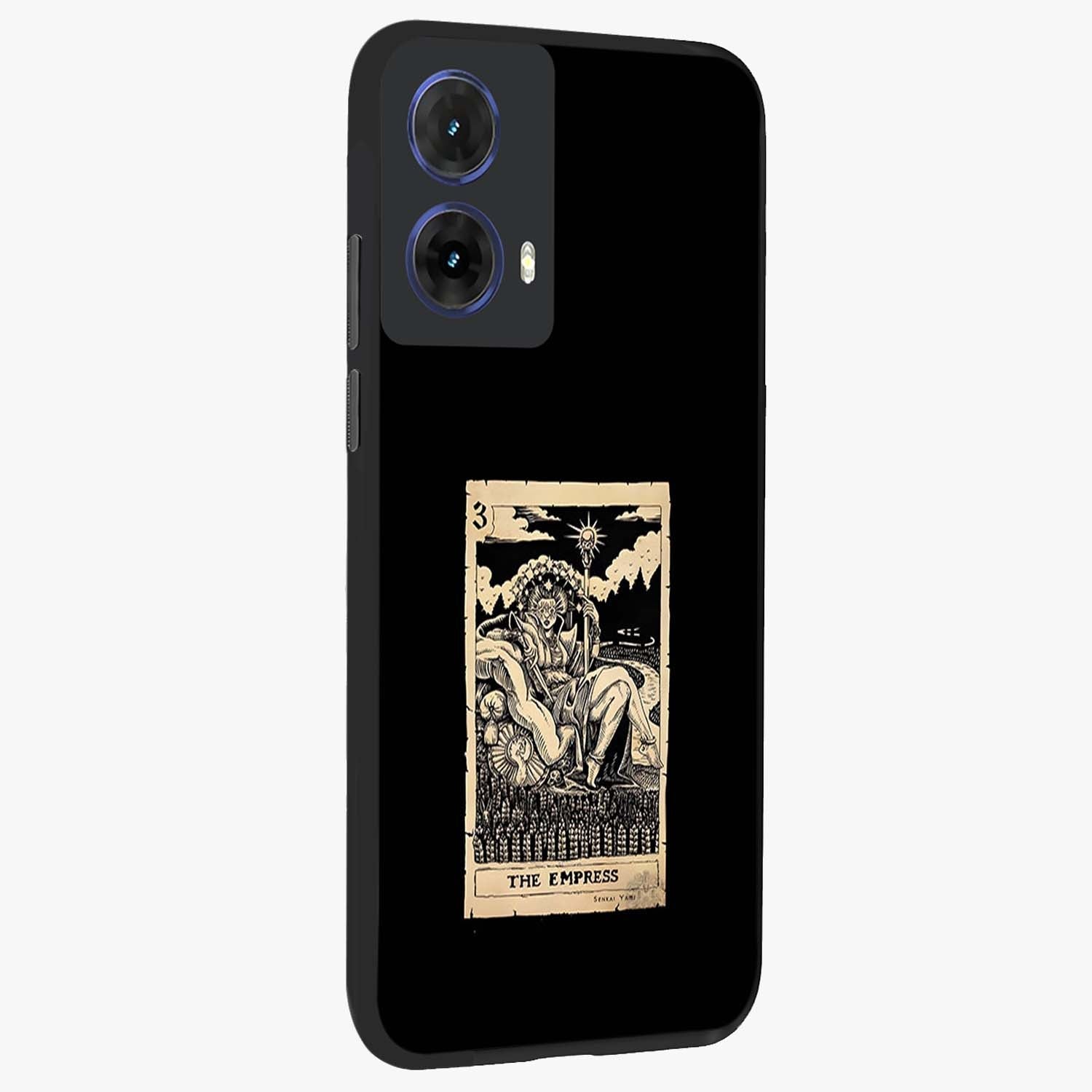 The Empress Glass Case upright view showcasing powerful empress themed artwork with luxurious artistic theme.