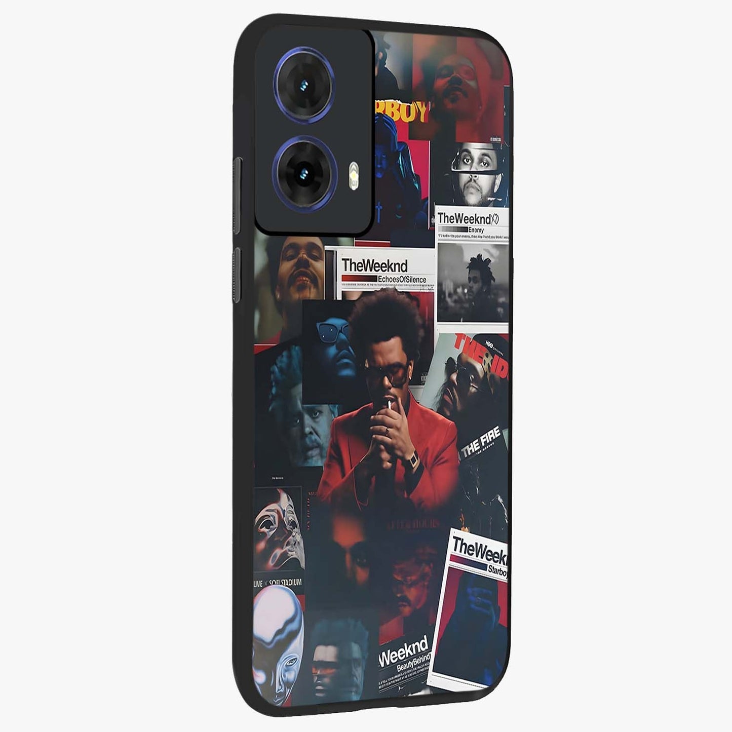 The Weeknd Glass Case upright view showcasing bold music themed artwork with contemporary artistic style.