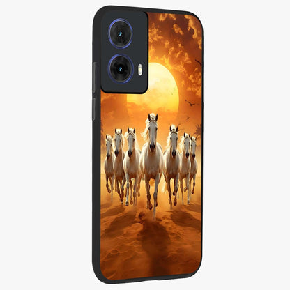 Wild Sunset Majesty Glass Case upright view showcasing dramatic sunset artwork with bold nature theme.