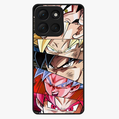 Anime Character Glass Case showing flat back view with vibrant anime artwork and glossy glass finish.