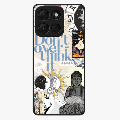 Ethereal Thoughts Glass Case showing flat back view with dreamy artistic artwork and glossy glass finish.