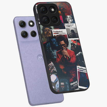 The Weeknd Glass Case displayed in angled mockup highlighting stylish pop culture inspired design with modern aesthetic.