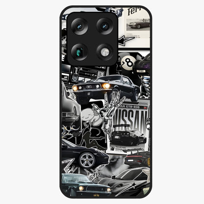 Aesthetic Dark Love Glass Case showing flat back view with dark romantic artwork and glossy glass finish.