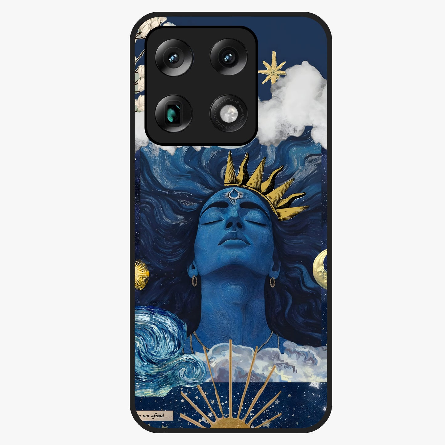 Aesthetic Lord Shiva Glass Case showing flat back view with divine Shiva artwork and glossy glass finish.