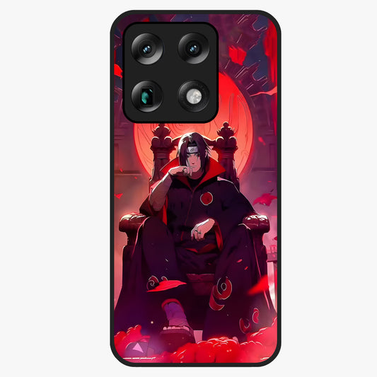 Blood Moon Sovereign Glass Case showing flat back view with mystical blood moon artwork and glossy glass finish.