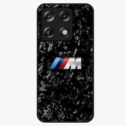 Carbon Speed Mark Glass Case showing flat back view with sporty carbon pattern artwork and glossy glass finish.