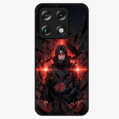 Focused Blade Discipline Glass Case showing flat back view with warrior sword themed artwork and glossy glass finish.