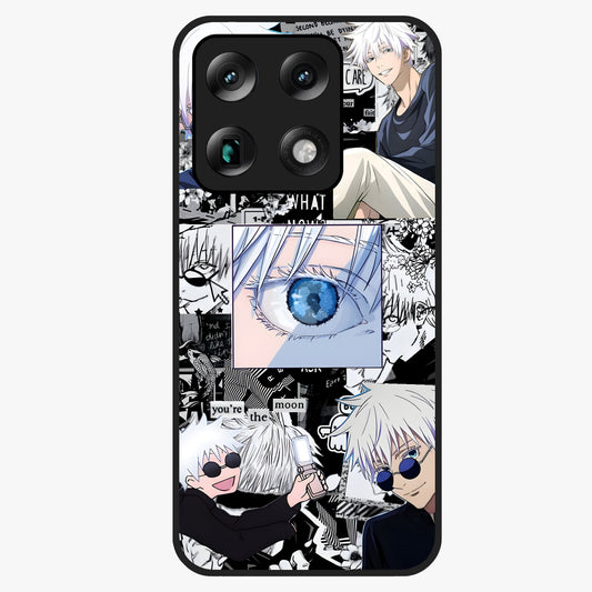 Infinity Sorcerer Chaos Glass Case showing flat back view with mystical sorcerer themed artwork and glossy glass finish.