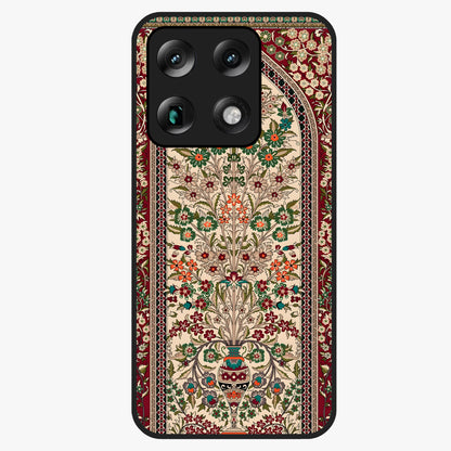 Persian Inspired Glass Case showing flat back view with ornate Persian style pattern artwork and glossy glass finish.