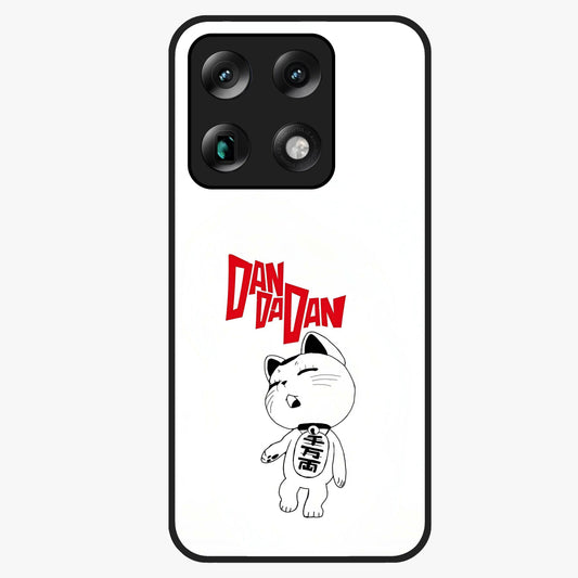 Playful Spirit Charm Glass Case showing flat back view with cheerful charm themed artwork and glossy glass finish.