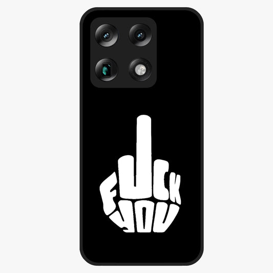 Rebel Mode On Glass Case showing flat back view with bold rebellious typography artwork and glossy glass finish.