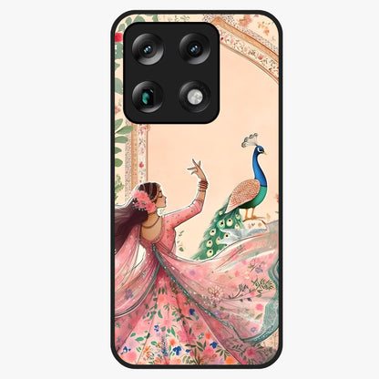 Royal Grace Muse Glass Case showing flat back view with elegant artistic artwork and glossy glass finish.