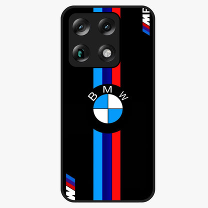Turbo BMW Beast Glass Case showing flat back view with high performance sports car artwork and glossy glass finish.