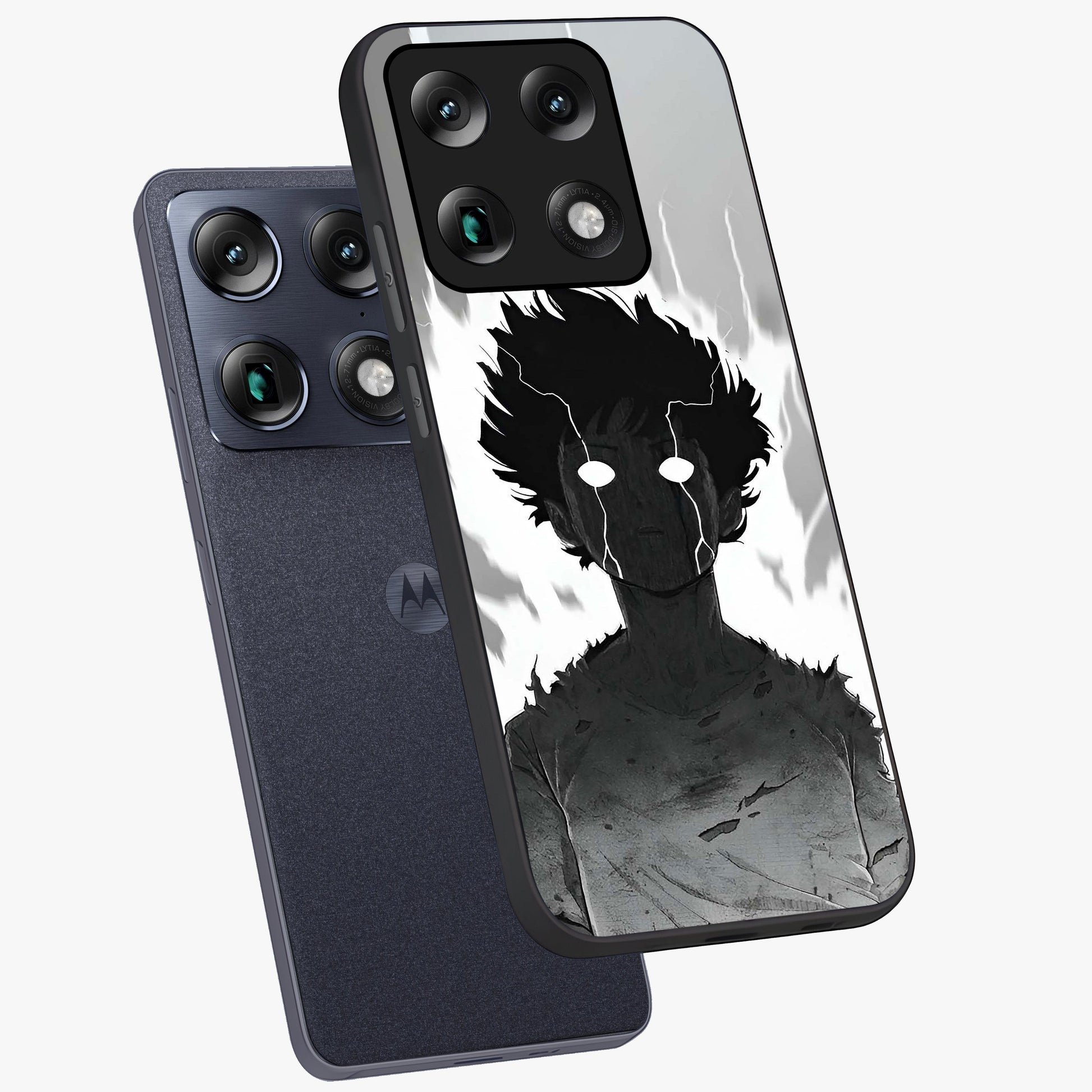 Awakened Inner Rage Glass Case displayed in angled mockup highlighting powerful graphic design and bold artistic theme.
