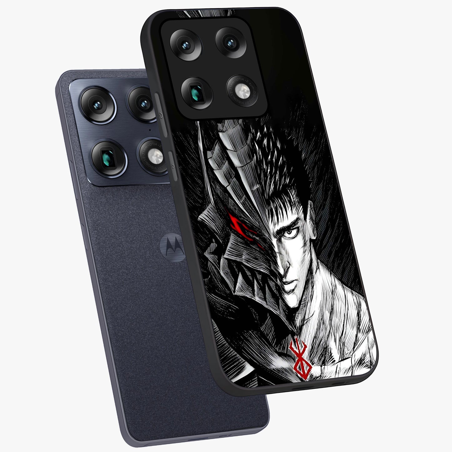 Berserker Blood Oath Glass Case displayed in angled mockup highlighting dark fantasy graphic design and powerful theme.
