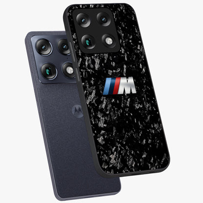 Carbon Speed Mark Glass Case displayed in angled mockup highlighting racing inspired carbon design and sleek aesthetic style.