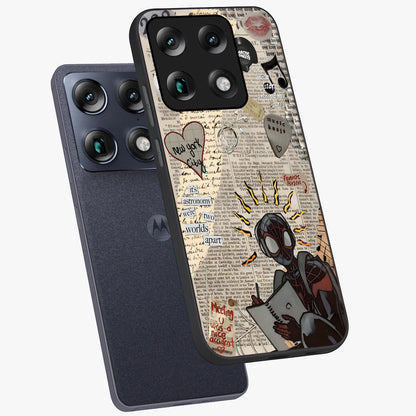 City Dream Sketch Glass Case displayed in angled mockup highlighting minimal city illustration with aesthetic sketch style.