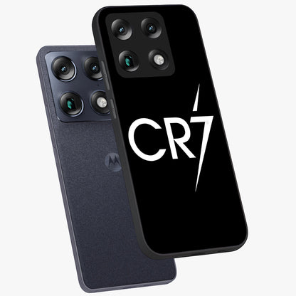 Cr7 Elite Strike Glass Case displayed in angled mockup highlighting powerful sports graphic with bold athletic theme.