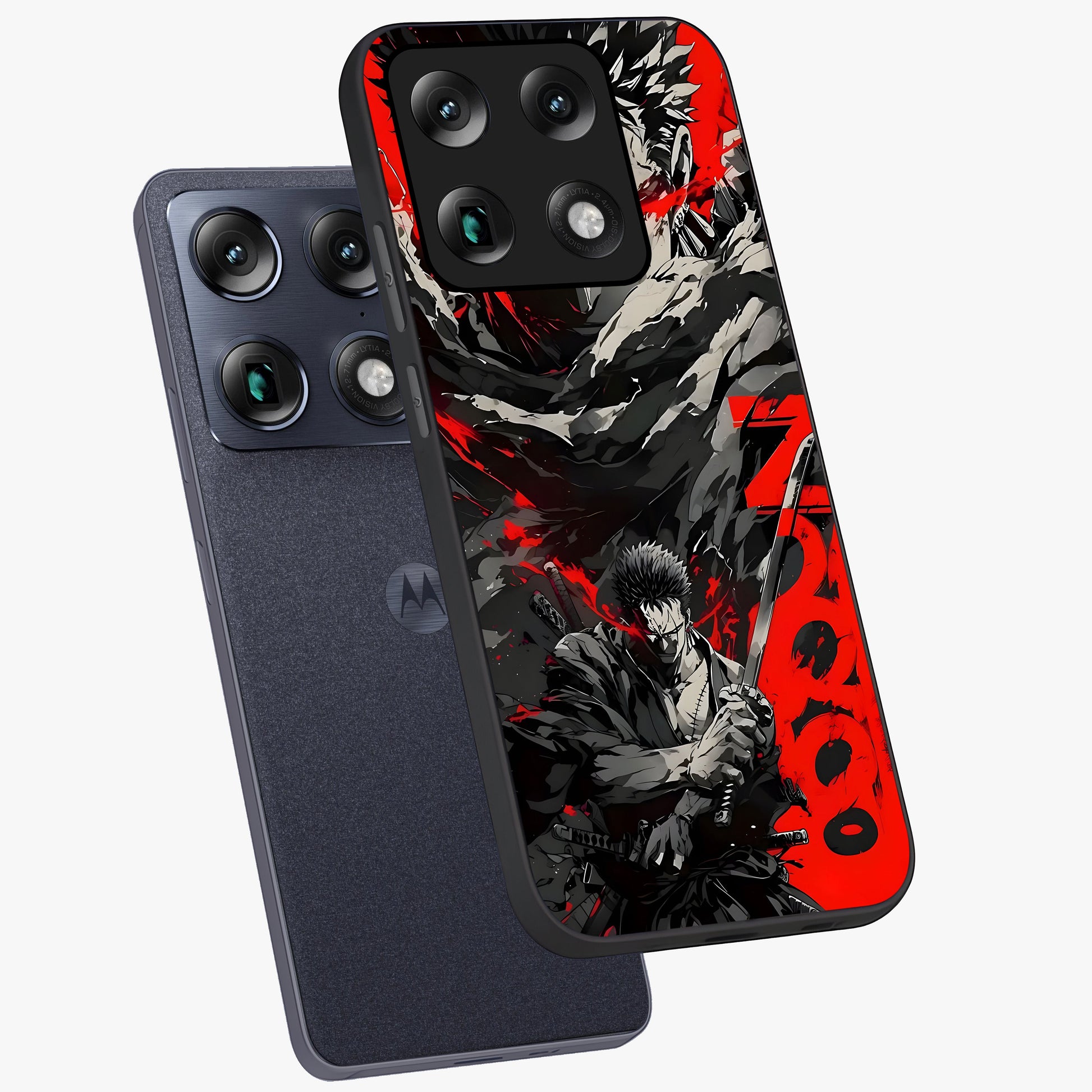 Demon Sword Resolve Glass Case displayed in angled mockup highlighting powerful demon sword illustration with dark fantasy aesthetic.