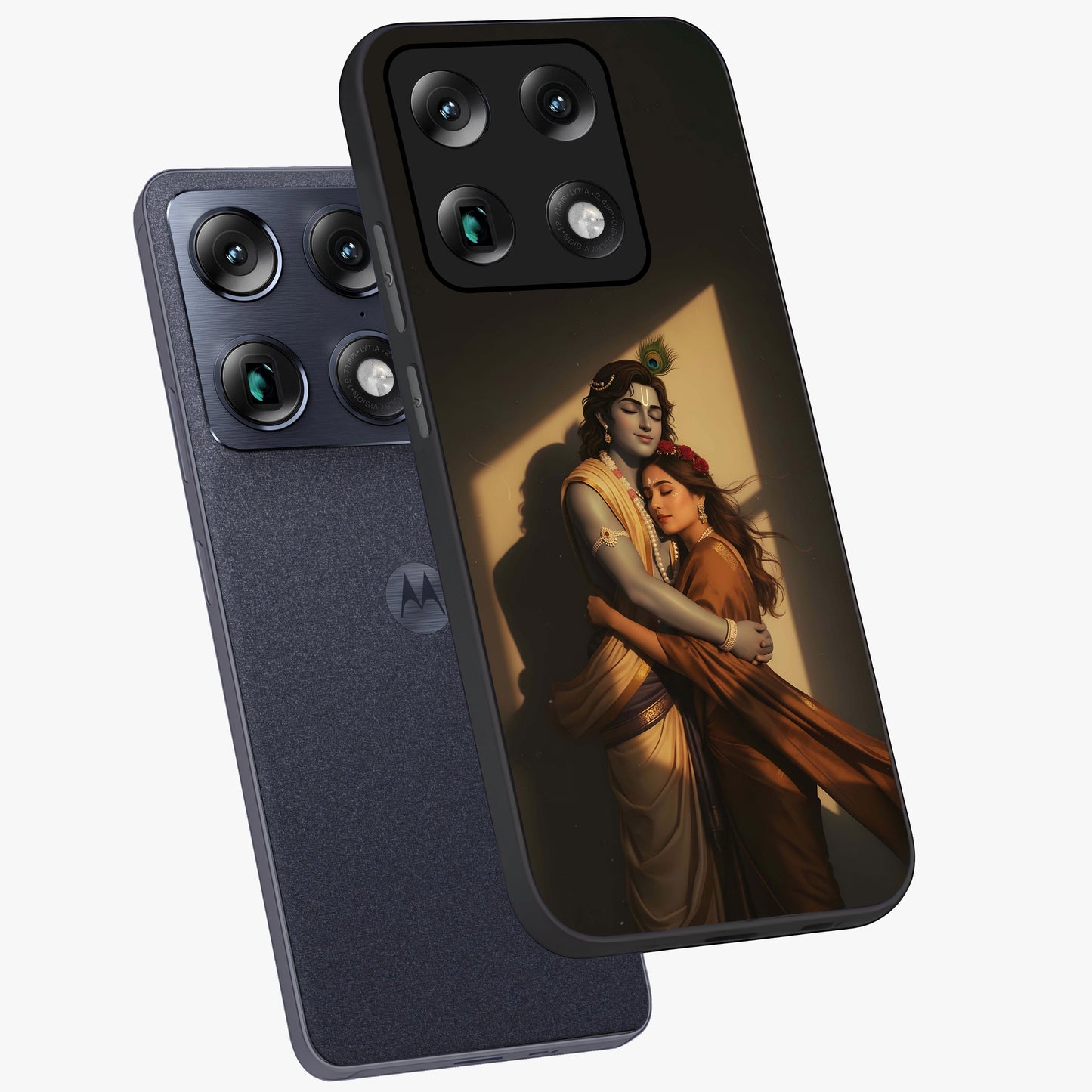 Divine Eternal Love Glass Case displayed in angled mockup highlighting elegant divine inspired design with peaceful aesthetic.