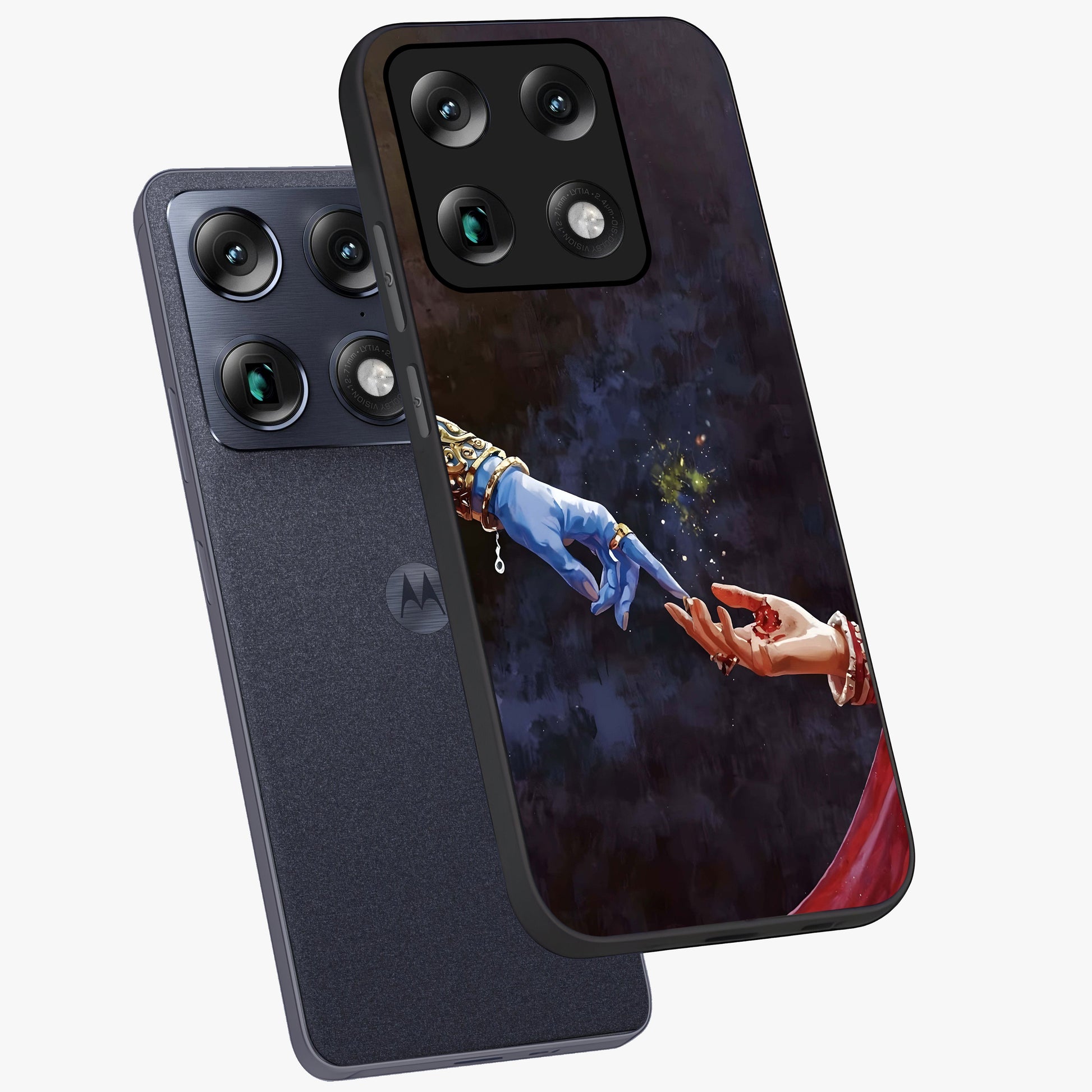 Divine Touch Eternal Glass Case displayed in angled mockup highlighting elegant divine inspired design with calm aesthetic style.
