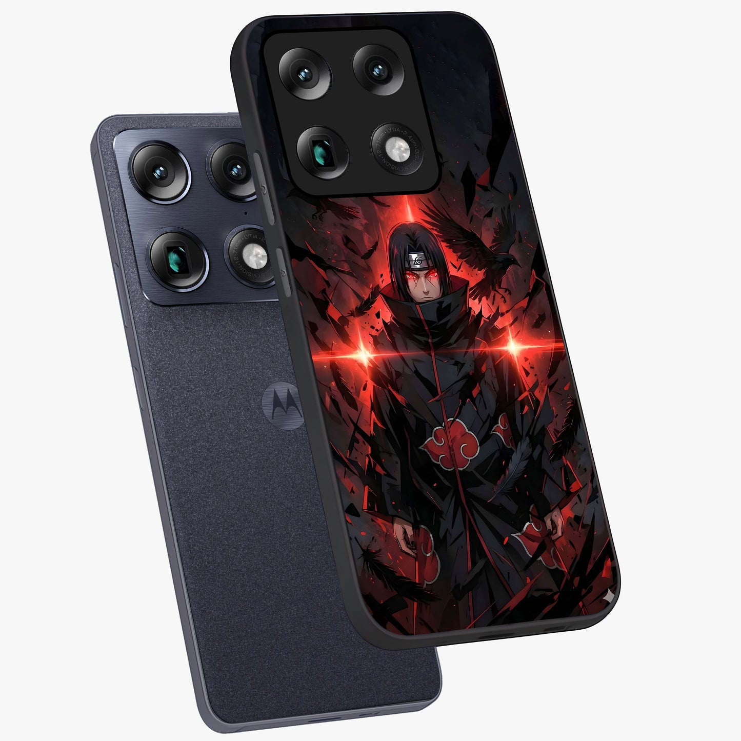 Focused Blade Discipline Glass Case displayed in angled mockup highlighting clean minimal text artwork with modern aesthetic style.