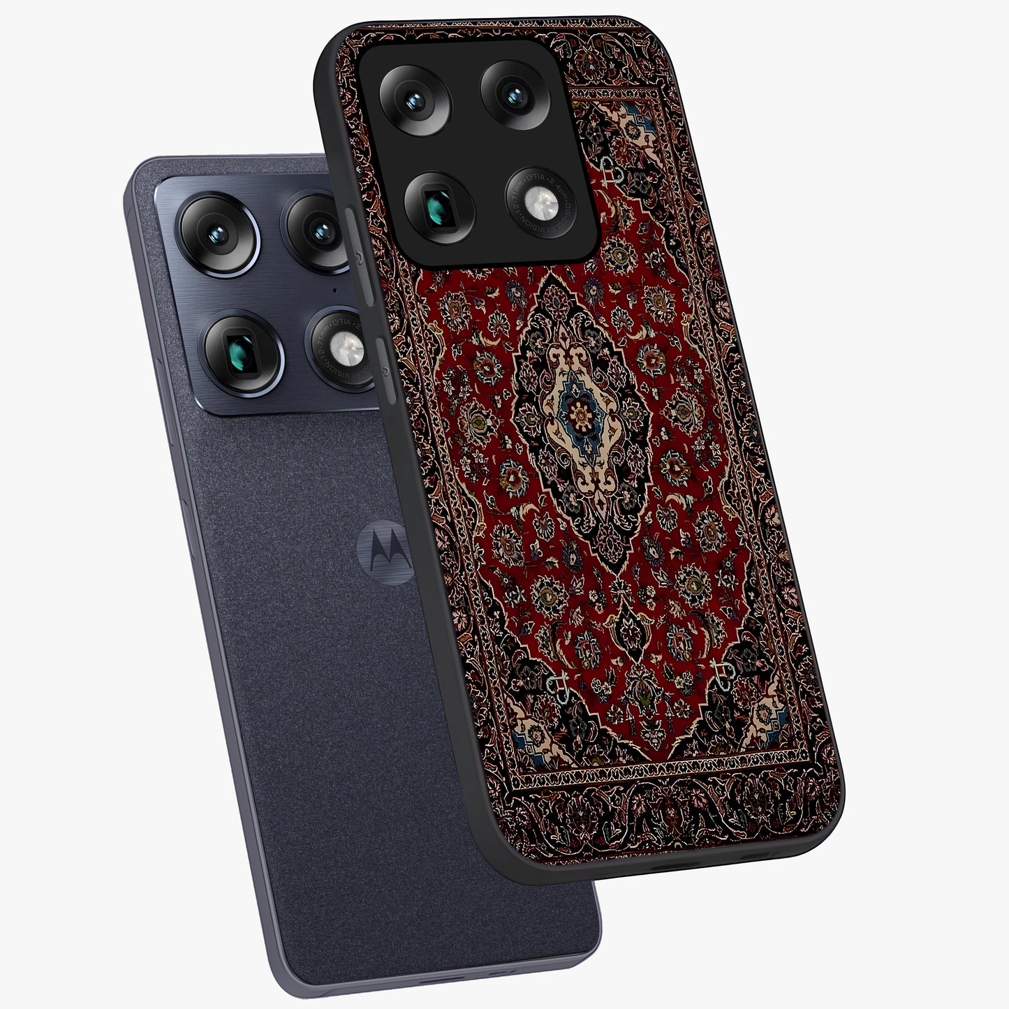 Heritage Carpet Royale Glass Case displayed in angled mockup highlighting intricate royal carpet design with heritage aesthetic.