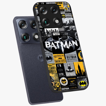 Knight Gotham Rise Glass Case displayed in angled mockup highlighting powerful knight silhouette design with dramatic aesthetic.