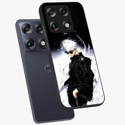 Limitless Shadow King Glass Case displayed in angled mockup highlighting dramatic dark hero design with intense aesthetic.