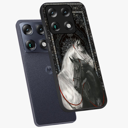 Majestic Ride Legacy Glass Case displayed in angled mockup highlighting sleek vehicle design with bold racing aesthetic.