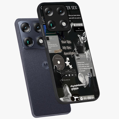 Midnight Love Echo Glass Case displayed in angled mockup highlighting elegant love inspired design with deep aesthetic style.