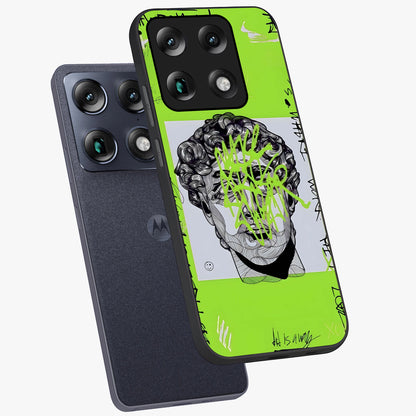 Neo Graffiti Rebellion Glass Case displayed in angled mockup highlighting urban street art design with rebellious aesthetic.