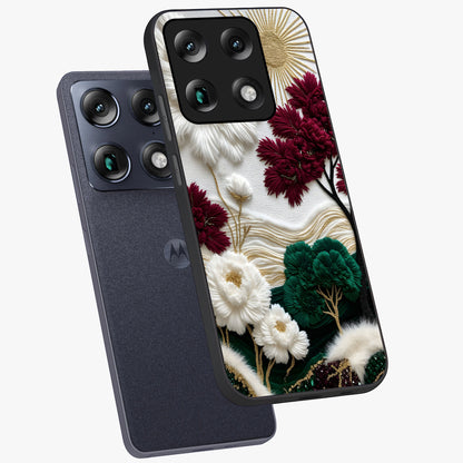 Radiant Bloom Elegance Glass Case displayed in angled mockup highlighting graceful floral design with radiant aesthetic style.