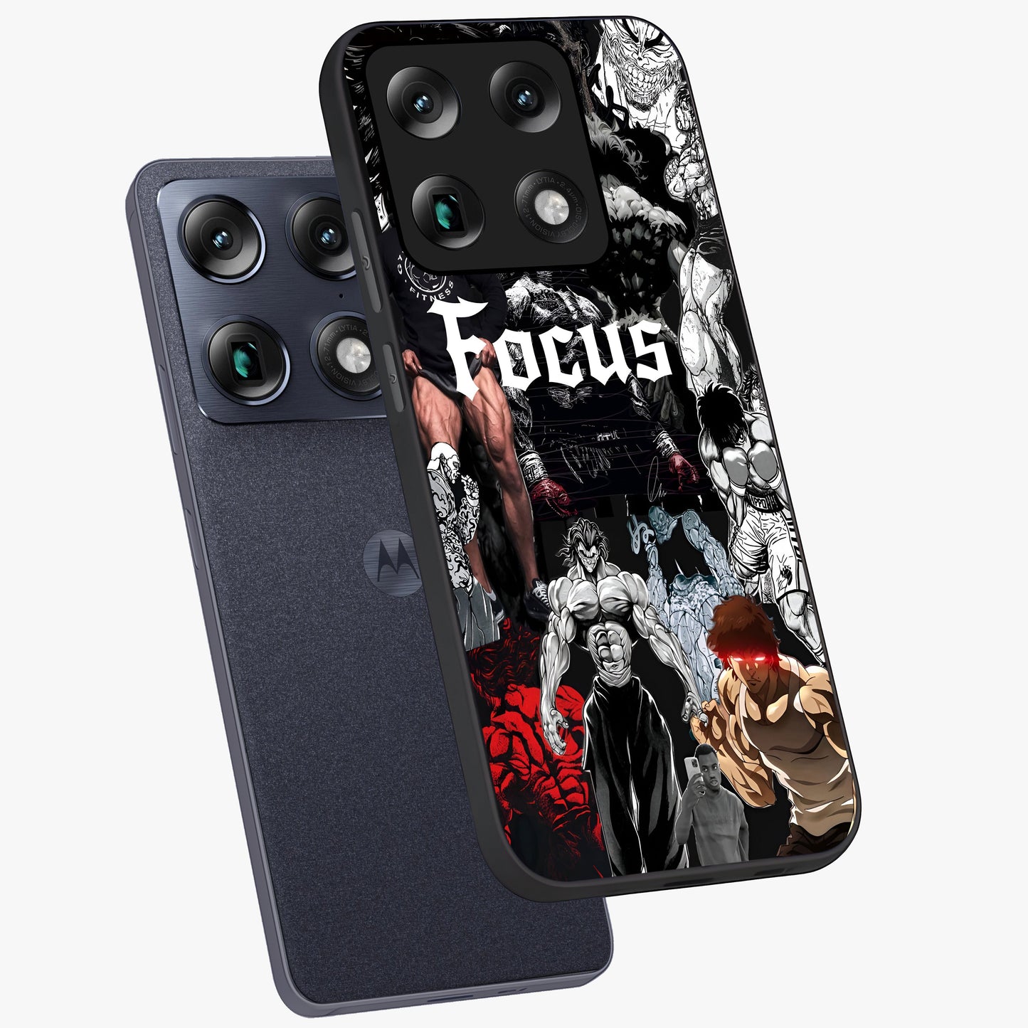 Relentless Power Focus Glass Case displayed in angled mockup highlighting bold statement design with modern aesthetic style.