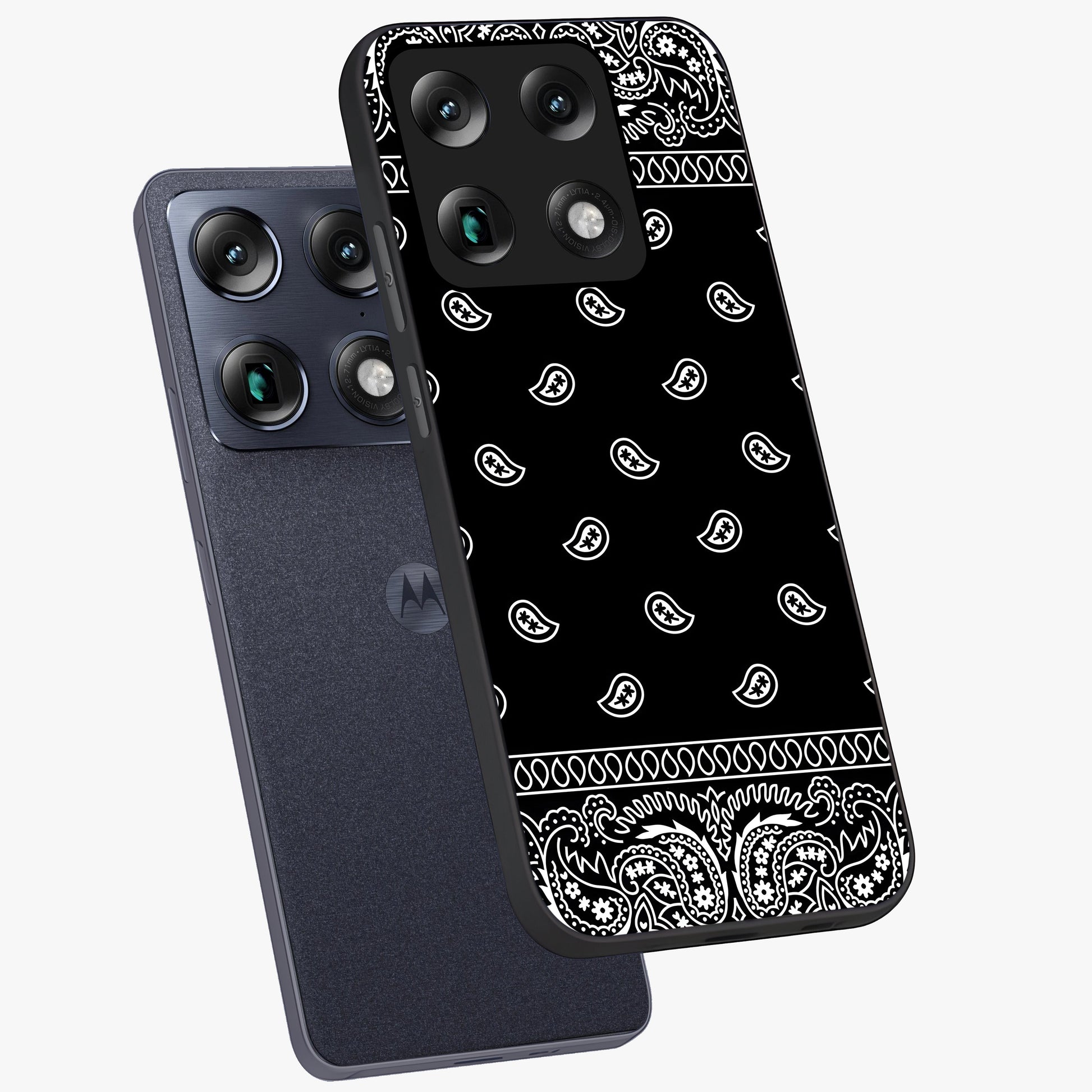 Retro Rebel Threads Glass Case displayed in angled mockup highlighting retro inspired graphic design with rebellious aesthetic.