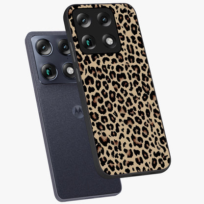 Savage Chic Pattern Glass Case displayed in angled mockup highlighting bold fashion inspired design with chic aesthetic.