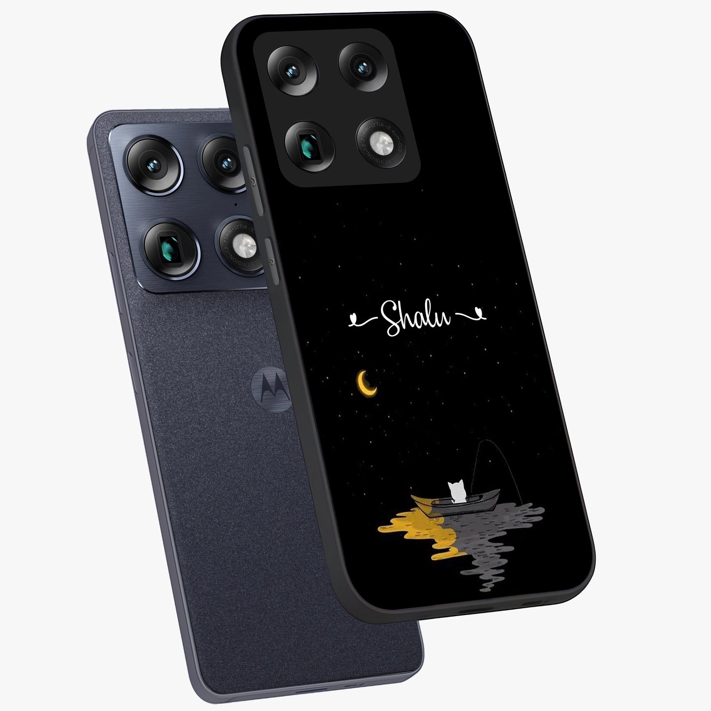 Silent Night Row Glass Case displayed in angled mockup highlighting peaceful evening design with dreamy night aesthetic.