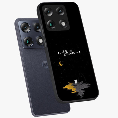 Silent Night Row Glass Case displayed in angled mockup highlighting peaceful evening design with dreamy night aesthetic.