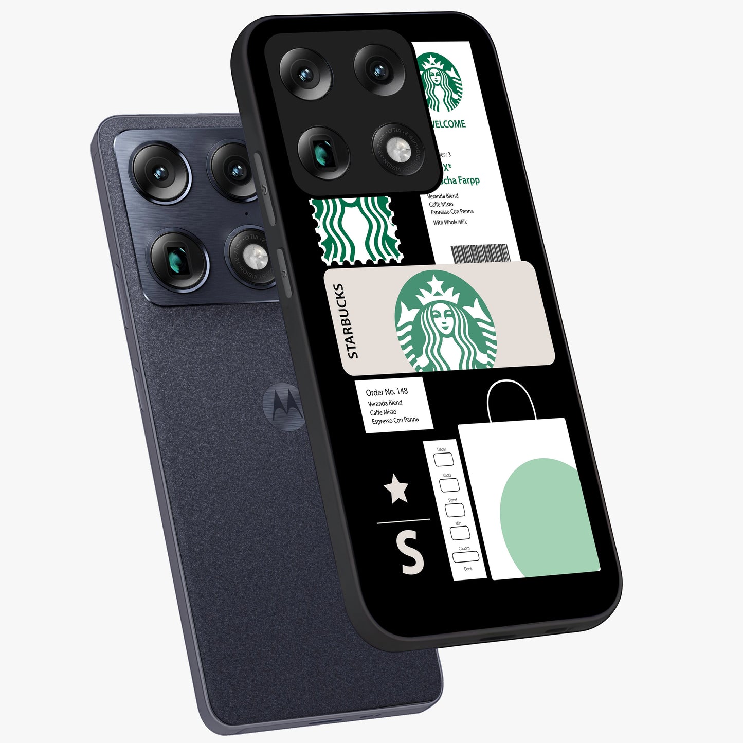 Starbucks Mocha Glass Case displayed in angled mockup highlighting stylish mocha themed design with cozy café aesthetic.