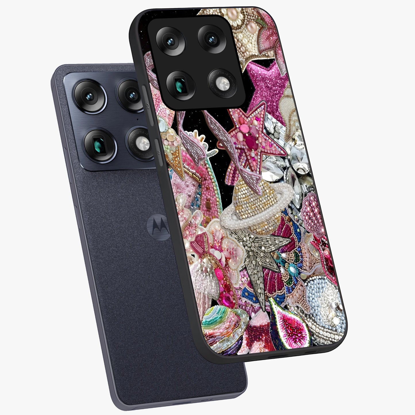 Starlit Jewel Dream Glass Case displayed in angled mockup highlighting glowing celestial jewel design with dreamy aesthetic.