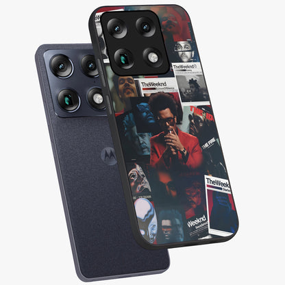 The Weeknd Glass Case displayed in angled mockup highlighting stylish pop culture inspired design with modern aesthetic.