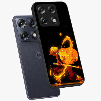 Thunder Flame Execution Glass Case displayed in angled mockup highlighting dramatic fire themed design with intense fantasy aesthetic.
