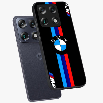 Turbo BMW Beast Glass Case displayed in angled mockup highlighting sleek racing car design with bold automotive aesthetic.