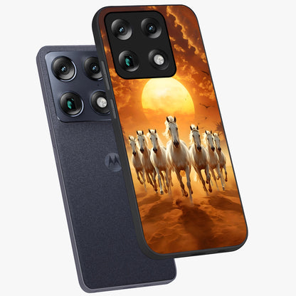 Wild Sunset Majesty Glass Case displayed in angled mockup highlighting vibrant sunset sky design with scenic aesthetic.