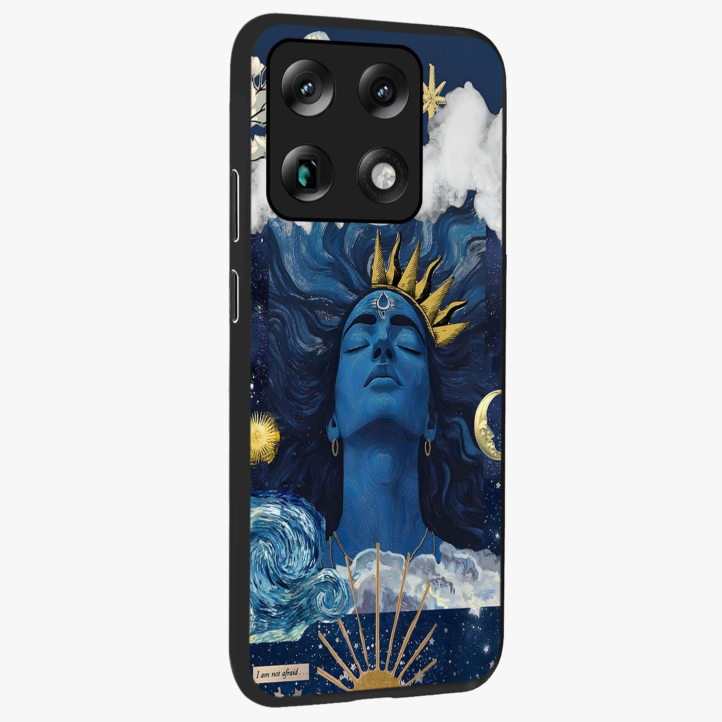 Aesthetic Lord Shiva Glass Case upright view showcasing powerful Lord Shiva artwork with devotional theme.