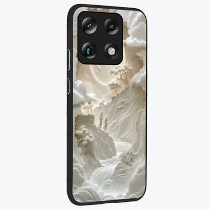 Celestial Origami Glass Case upright view showcasing creative origami artwork with modern celestial style.