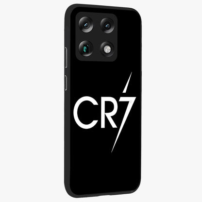 Cr7 Elite Strike Glass Case upright view showcasing energetic football inspired design with modern sports aesthetic.